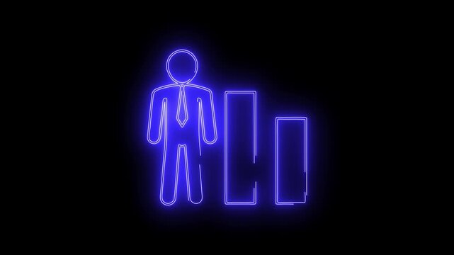 presentation icon viduo neon animation