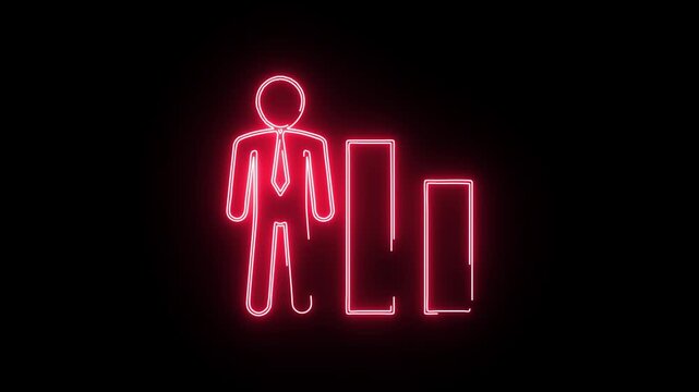 presentation icon viduo neon animation