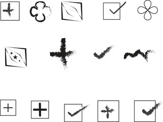 Naklejka premium set of icons with black color.