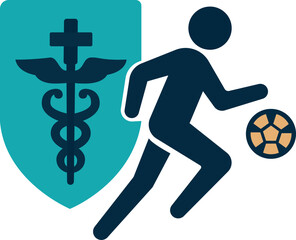 Logo for a networking platform between health professionals and sports clubs.