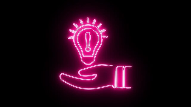 presentation icon viduo neon animation
