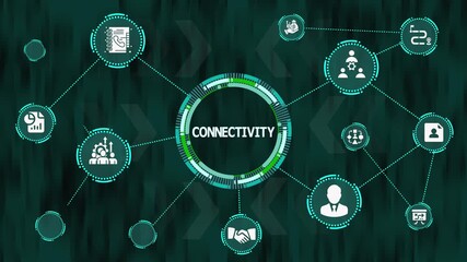 Connectivity Digital Network Illustration. Flow of data links, workflow mapping, communication pathways, system architecture, and business process integration for modern organizational operations. - Powered by Adobe