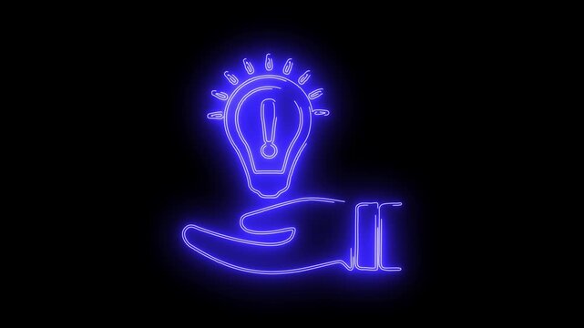 presentation icon viduo neon animation
