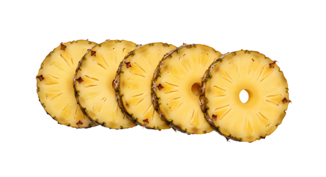 Five pineapple slices