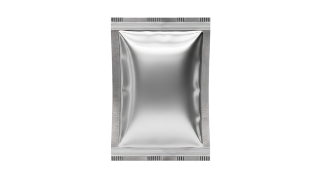 Blank silver foil pouch