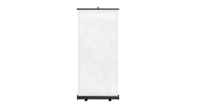 Blank white roll up banner stand
