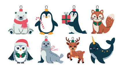 Holiday Animal Ornaments: A charming collection of festive animal ornaments, ready to adorn and bring a touch of cheer to the holiday season. The image radiates the spirit of the season