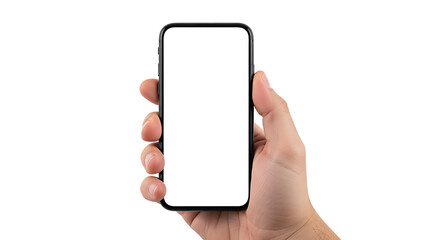 Hand holding a smartphone