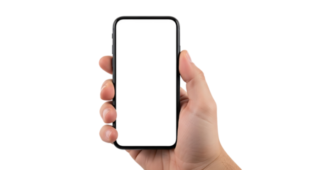 Hand holding a smartphone