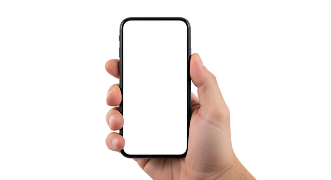 Hand holding a smartphone