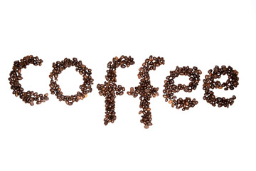 Kaffee auf weißem Hintergrund