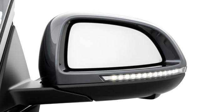 Car side mirror with led turn signal