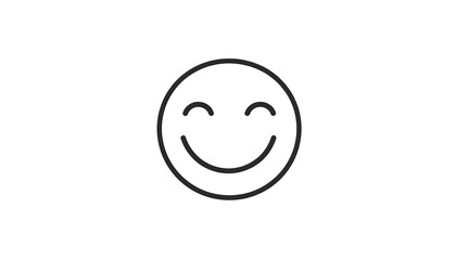 Happy Face Simple Illustration.