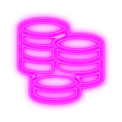 Pink Coin Stack Symbol for Budget Apps, Savings Goals, and Small Business Accounting Graphics