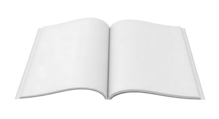 Open blank book or magazine