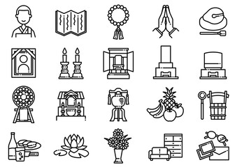 お葬式アイコン04　Funeral Icons