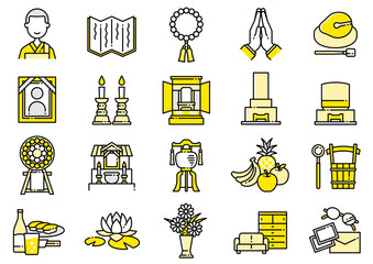 お葬式アイコン06　Funeral Icons
