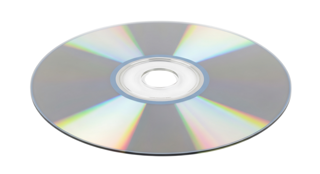 Silver cd or dvd disc
