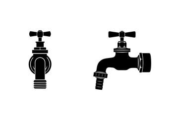 Rainwater tap on a transparent background
