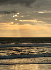 Golden Waves at Twilight