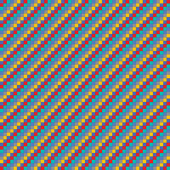 Colorful Pixelated Wavy Pattern Background Design with Repeating Squares and Vibrant Tones creating a visually appealing symmetrical texture
