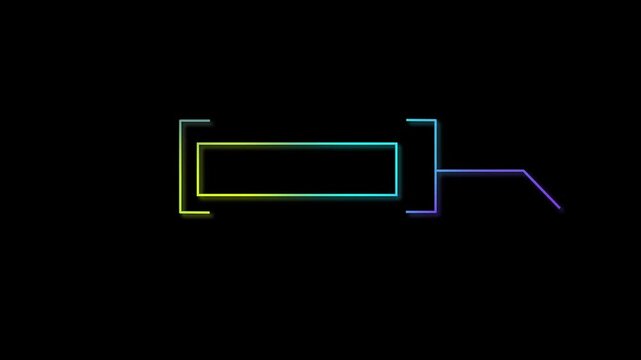 the callous rectangle - mov - Futuristic HUD Elements. Animation of HUD elements, colorful callout for text 4K video. HUD elements on background