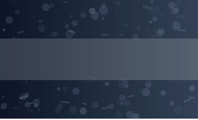 Elegant dark blue abstract background with bokeh effect and central banner area perfect for modern designs and presentations