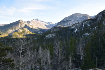 mountain in the evening rmnp