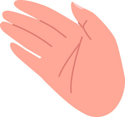 Open Palm Hand Drawing