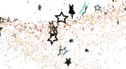 Decorative background of falling stars with a clean, light color palette. Perfect for celebrations, holidays, or fantasy themes, with a modern a