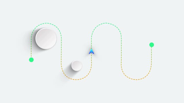 Round infographic 4 steps template animation. Sequence options 4K video. Animated blank diagram visualization