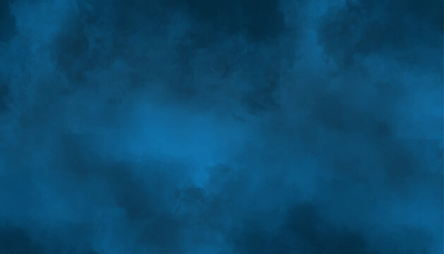 Seamless texture of deep blue fog or hazy night sky. Moody dark and deep blue smoky abstract texture background.