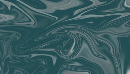 Soothing fluid art swirls in muted blue-green and silver tones.