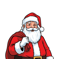 Santa Claus with a white background