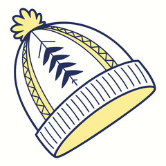 Winter hat with pompom for winter season