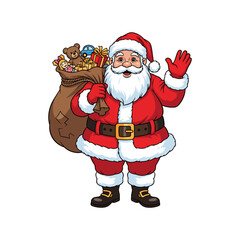 Santa Claus with a white background