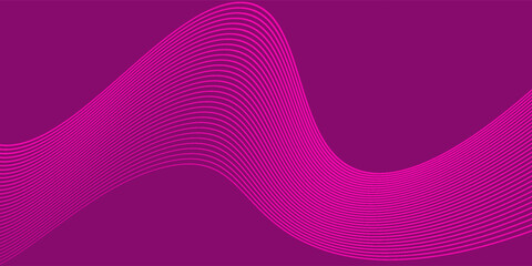 Abstract background with lines and waves. Web banner size. Element for design isolated. Vector background for brochure, booklet, flyer, poster. Pink gradient