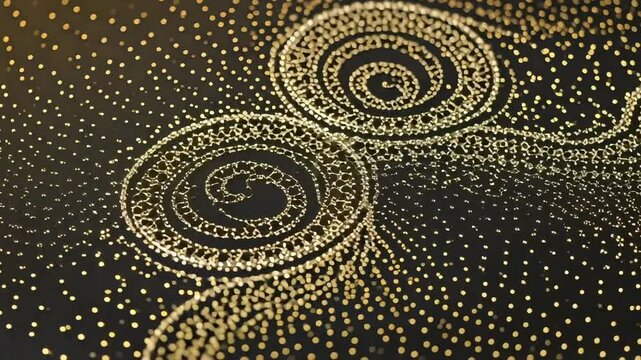 Luxury Gold Shine Intro. Elegant golden particle animation revealing the logo in a premium and luxurious style, suitable for jewelry or fashion brands