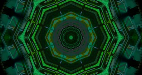 Tunnel video vj loop screensaver creating a captivating visual experience with vibrant green patterns and shapes