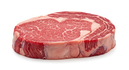 Raw ribeye steak