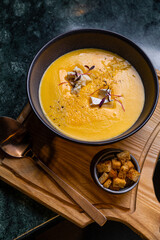 Creamy Cheese Soup with Croutons - Cozy Comfort Food