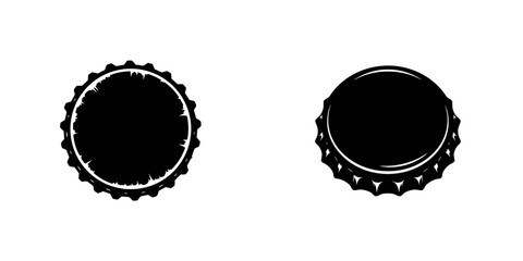 Rusty bottle cap on transparent background