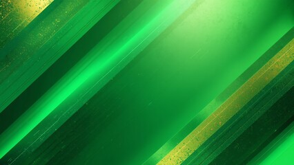 Emerald Green and Gold Gradient Background for St Patrick's Day Celebration with Neon Glow Overlay