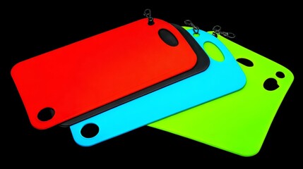 Isolated red price tag on a green skateboard object for sport and business illustration