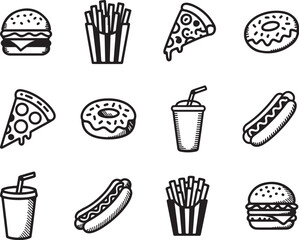 Fast Food Icon Set