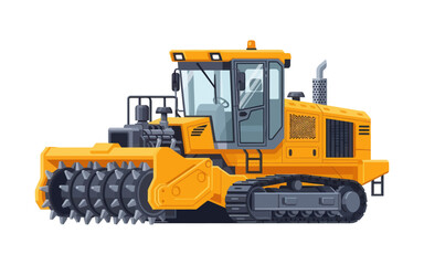 Heavy-duty yellow tracked forestry mulcher for land clearing and site preparation.