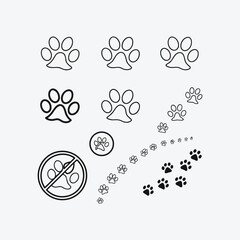 Fototapeta premium Set of black and white heart vector icons and abstract symbols