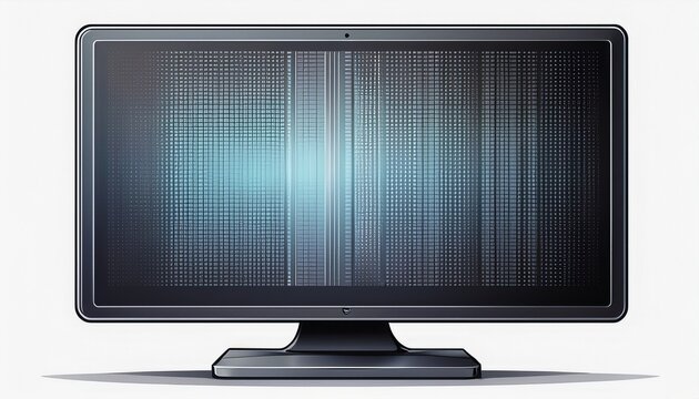 lcd monitor isolated on white