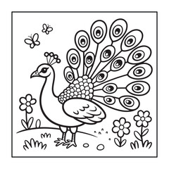Animals with kids like the elements of black and white coloring pages for children, adults, and teens.