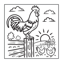 Animals with kids like the elements of black and white coloring pages for children, adults, and teens.